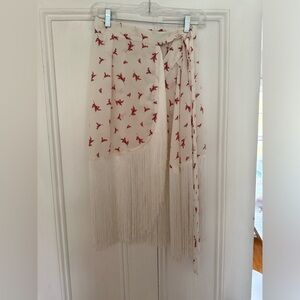 Sabina Musayev Fringe Wrap Skirt